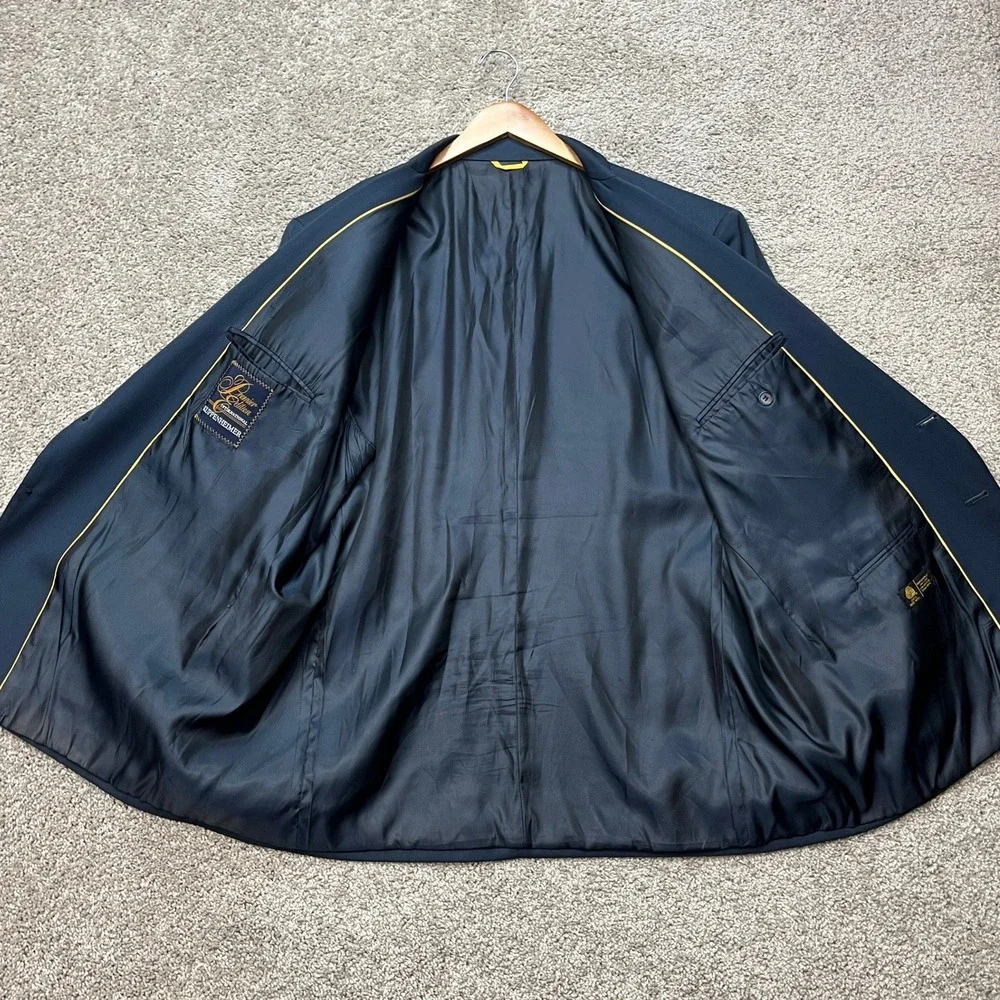 VTG 80s 90s Kuppenheimer Premier Edition Blazer Mens 48R Navy Blue 2-Button USA